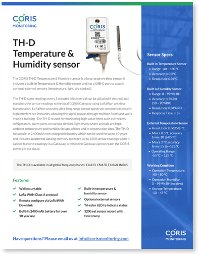 CORIS TH-D Temperature & Humidity Sensor image